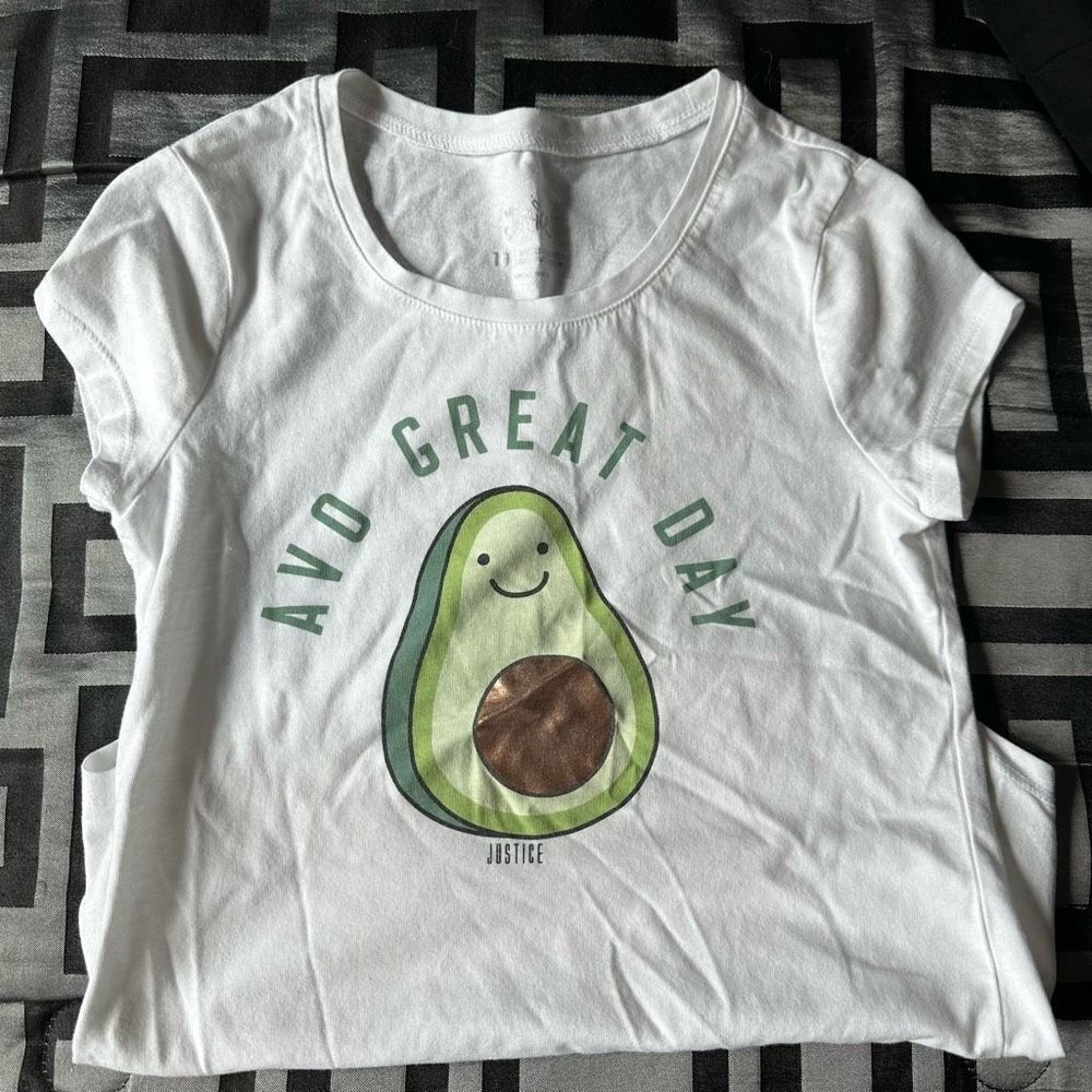 Justice “AVO GREAT DAY” Girls T-shirt , very soft short sleeve shirt